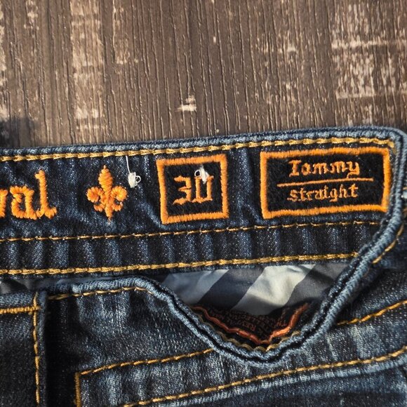 Men's Rock Revival Tommy Straight Leg Blue Jeans Size 30 - Picture 7 of 13